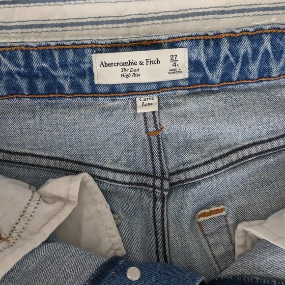 Abercrombie The Dad High Rise Curve Love Jeans - Picture 3 of 7